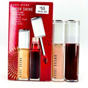 Bobbi Brown Sheer Shine Extra Plump Lip Serum Set - 2 Piece Set Brand New In Box